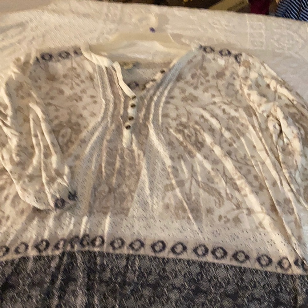 Lucky Brand Tunic-style Top with 3/4 sleeves 1X